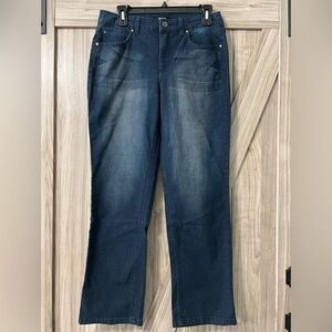 NINE WEST “Gramercy” Curvy Straight Jeans SZ 10P